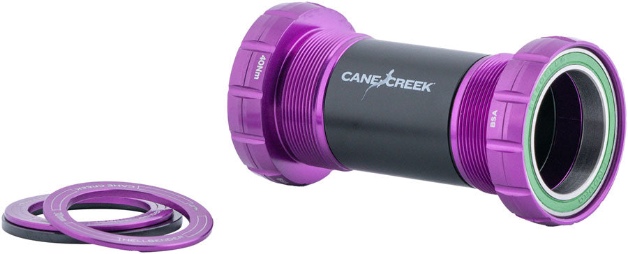 Cane Creek Hellbender 70 Bottom Bracket - English, For 30mm Spindle, Purple