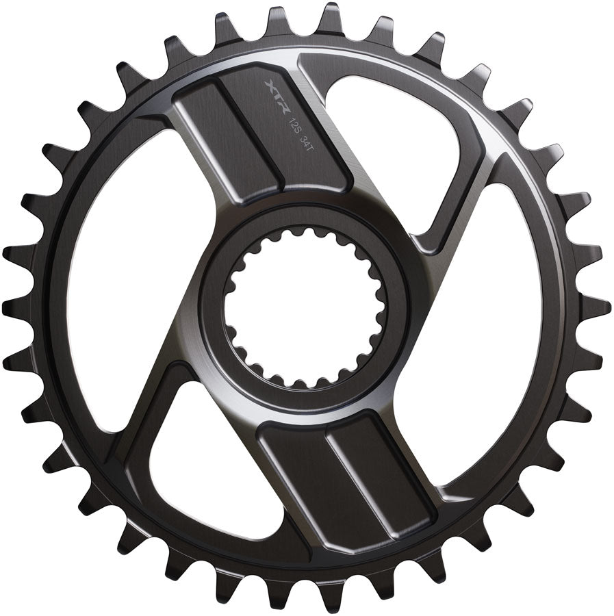 Shimano XTR SM-CRM96 1x Direct Mount Chainring - 34t, Shimano Direct Mount, For 12-Speed HG+ Chain, Fits M9200 and M9220 Crank, Dark Gray