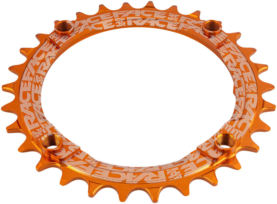 RaceFace 1x Narrow Wide Chainring - 30t, 104 BCD, 10-12-Speed, 7075 Aluminum, Orange