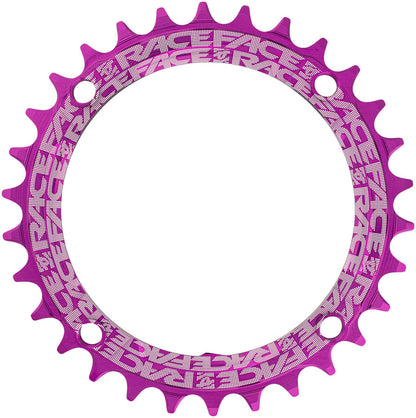 RaceFace 1x Narrow Wide Chainring - 30t, 104 BCD, 10-12 Speed, 7075 Aluminum, Purple