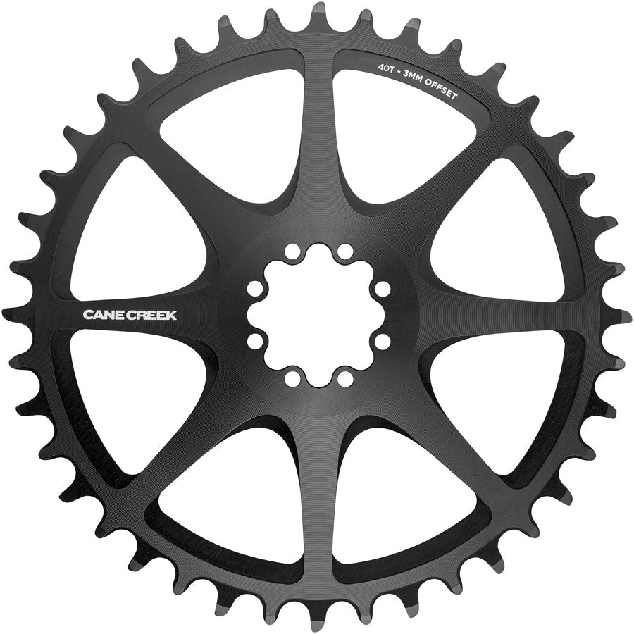 Cane Creek Direct Mount Chainring - 40t, 8-Bolt Direct Mount, 3mm Offset, Black