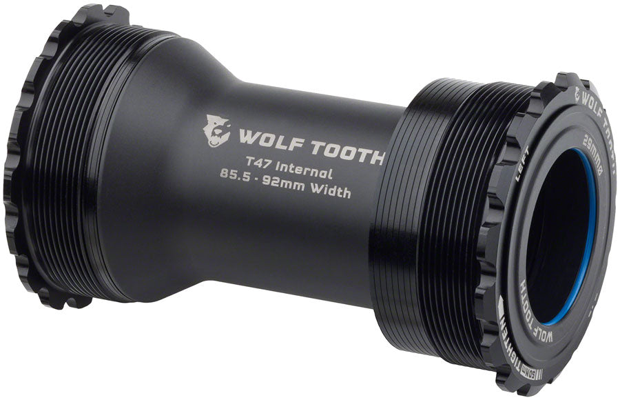 Wolf Tooth Bottom Bracket - T47 Inboard, 85.5/92mm, For 29mm Spindle, Black