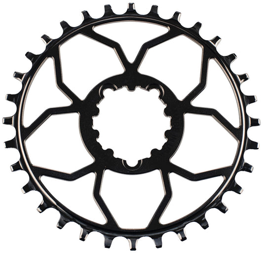5DEV T-Type Direct Mount Chainring - 34t, 3-Bolt, 3mm Offset, Aluminum, Black