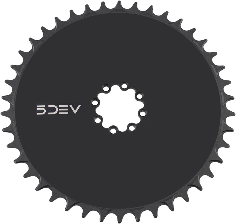 5DEV Aero Direct Mount Chainring - 42t, 8-Bolt, 7mm Offset, Aluminum, Black