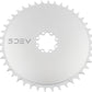 5DEV Aero Direct Mount Chainring - 42t, 8-Bolt, 7mm Offset, Aluminum, Raw