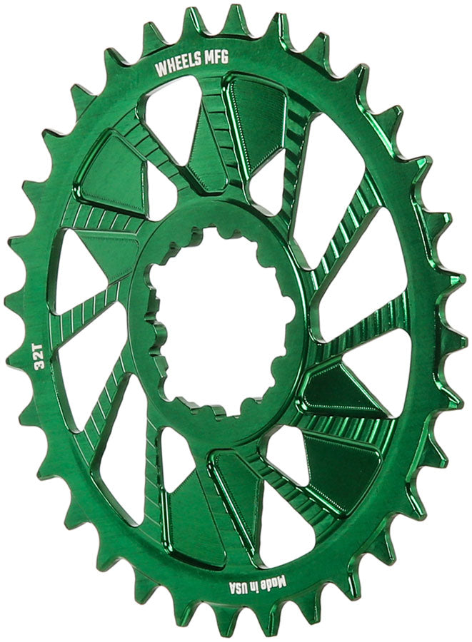 wheels-manufacturing-direct-mount-chainring-32t-sram-3-bolt-direct-mount-3mm-offset-t-type-chain-compatible-green