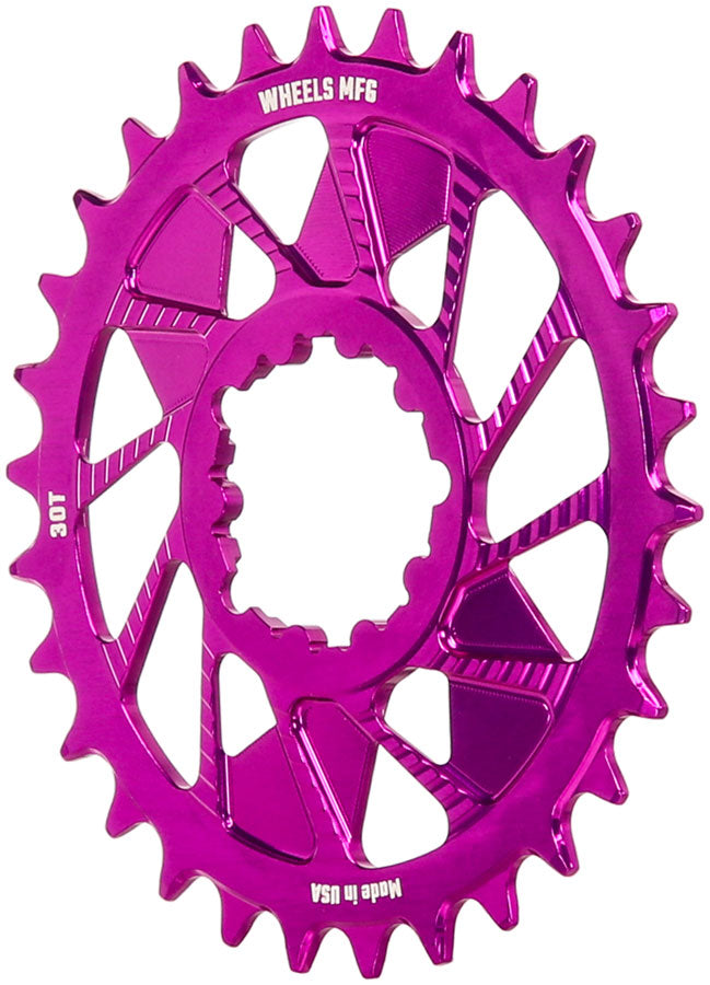 wheels-manufacturing-direct-mount-chainring-30t-sram-3-bolt-direct-mount-3mm-offset-compatible-with-hyperglide-chain-purple