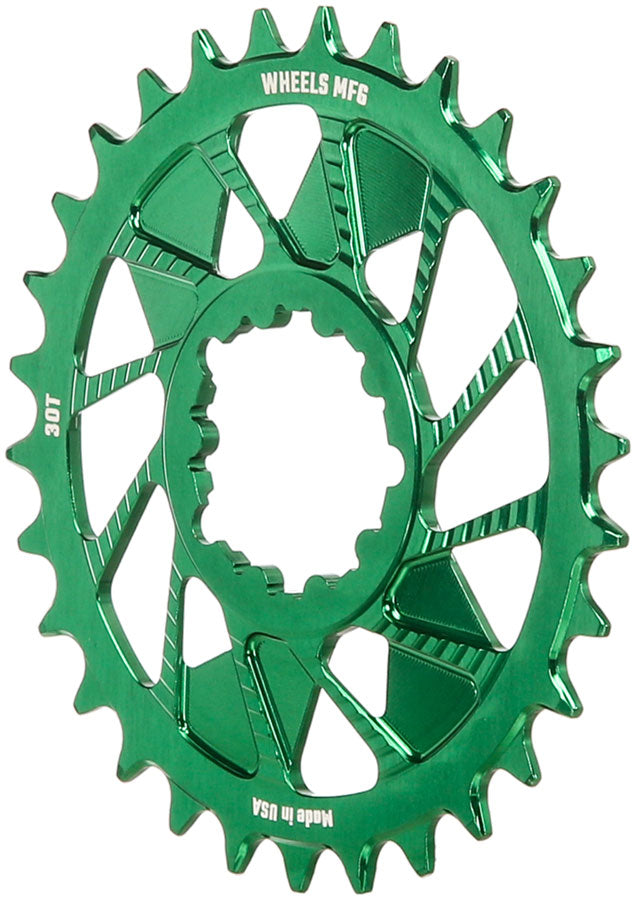 wheels-manufacturing-direct-mount-chainring-30t-sram-3-bolt-direct-mount-3mm-offset-compatible-with-hyperglide-chain-green