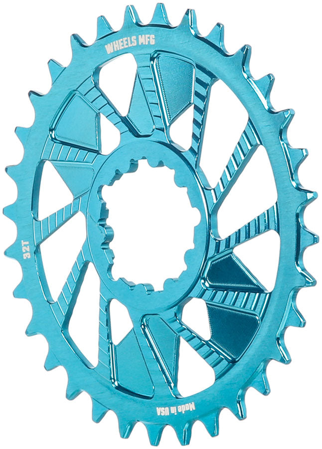 wheels-manufacturing-direct-mount-chainring-32t-sram-3-bolt-direct-mount-3mm-offset-compatible-with-hyperglide-chain-teal
