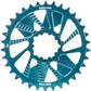 Wheels Manufacturing Direct Mount Chainring - 34t, SRAM 3-Bolt Direct Mount, 3mm Offset, Compatible with Hyperglide+ Chain, Teal