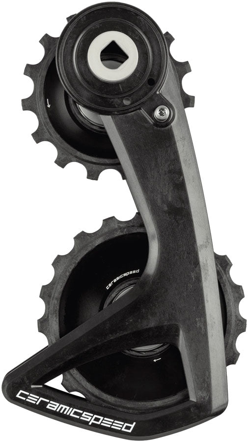 CeramicSpeed OSPW RS Alpha Pulley Wheel System for SRAM Red D1/E1 and Force D1 AXS - ALPHA Aluminum Pulley, Carbon Cage, Black, v2