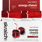 Skratch Labs Energy Chews Sport Fuel - Caffeinated Sour Cherry, Box of 10