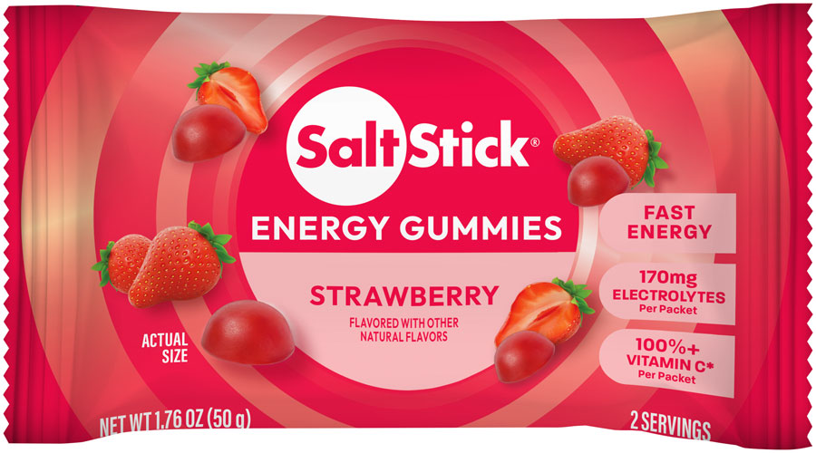 SaltStick Strawberry Energy Gummies - Pack of 10
