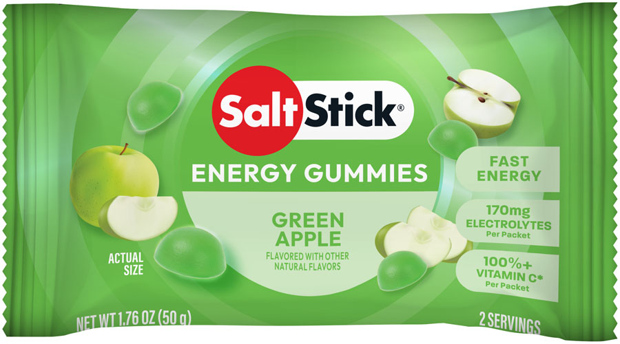 SaltStick Green Apple Energy Gummies - Pack of 10