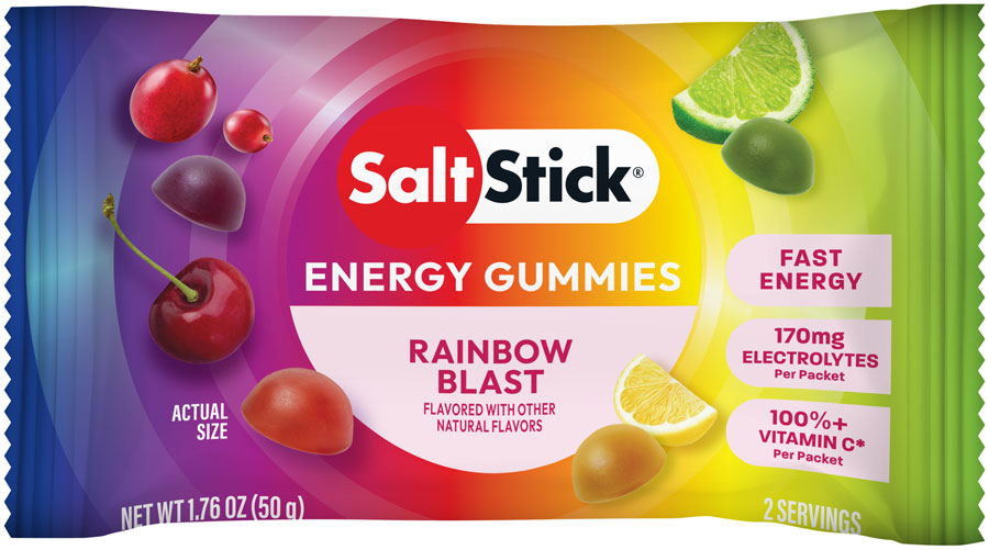 SaltStick Rainbow Blast Energy Gummies - Pack of 10