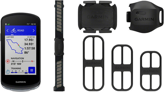 Garmin Edge 1040 Bike Computer Bundle - Includes Speed and Cadence Sensor, HRM-Dual Monitor, GPS, Wireless, Black