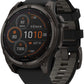 Garmin fenix 8 Smartwatch - 47mm, Solar, Sapphire, Carbon Gray DLC Titanium with Black/Pebble Gray Silicone
