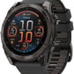 Garmin fenix 8 Smartwatch - 51mm, AMOLED, Sapphire, Carbon Gray DLC Titanium with Black/Pebble Gray Silicone