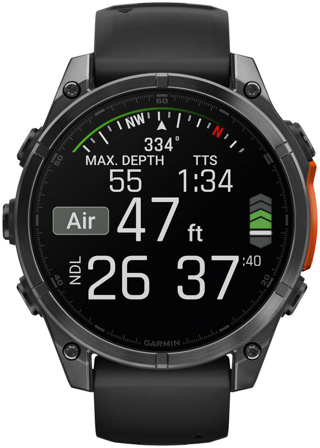 garmin-fenix-8-smartwatch-47mm-amoled-sapphire-carbon-gray-dlc-titanium-with-black-pebble-gray-silicone-missing-outer-package