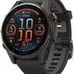 Garmin fenix 8 Smartwatch - 43mm, AMOLED, Sapphire, Carbon Gray DLC Titanium with Black/Pebble Gray Silicone