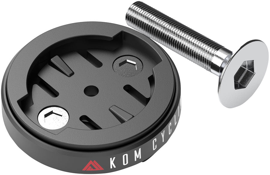 KOM Cycling Top Cap - Garmin/Wahoo Mount, Black
