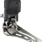 Shimano GRX FD-RX825 Di2 Front Derailleur - 2x12-Speed, Braze-on, Down Swing, For 46-48t Max, Black/Silver