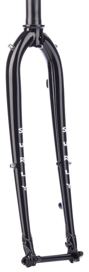 Surly Straggler Thru-Axle Fork- 700c, 410mm, 1-1/8" Straight Steerer, Steel, Black