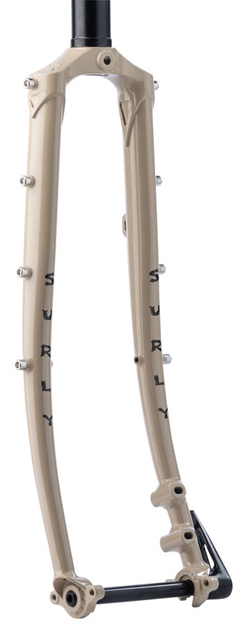 Surly Disc Trucker Fork - 700c, 1-1/8" Straight, 100x12 mm Thru-Axle, Steel, Disc, Grandpa's Khakis