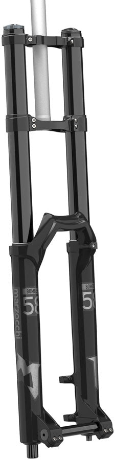 Marzocchi Bomber 58 Suspension Fork - 27.5", 203mm, 20 x 110 mm, 51mm Offset, GRIP, Shiny Black