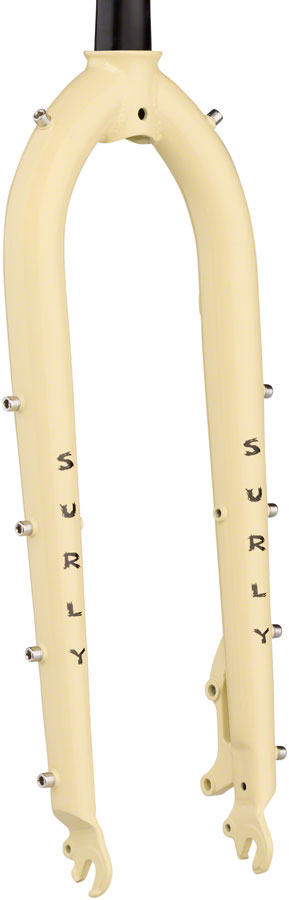 Surly Cocktail Fork - 27.5", QRx100mm, 1-1/8" Straight Steerer, 420mm Axle To Crown, Steel, Whipped Butter