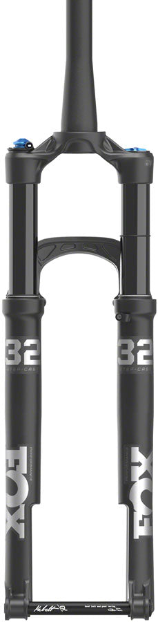 FOX 32 Step-Cast Performance Suspension Fork - 29", 100mm, 15x110mm, Kabolt SL, 44mm Offset, GRIP Damper, Push-Lk., Ano Crown, Matte Black