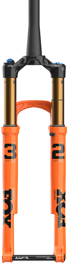 FOX 32 Step-Cast Factory Suspension Fork - 29", 100 mm, 15 x 110 mm, Kabolt SL, 44mm Offset, GRIP SL Damper, Push-Lock, Shiny Orange