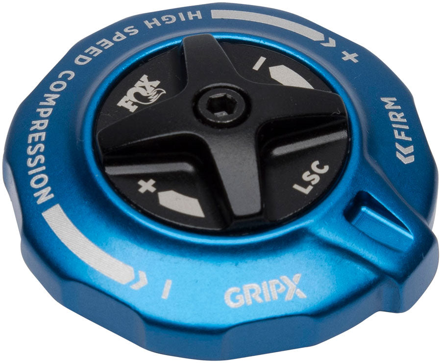 FOX GRIP X Top Cap Interface Parts - 2025, HSC / LSC, Blue Ano