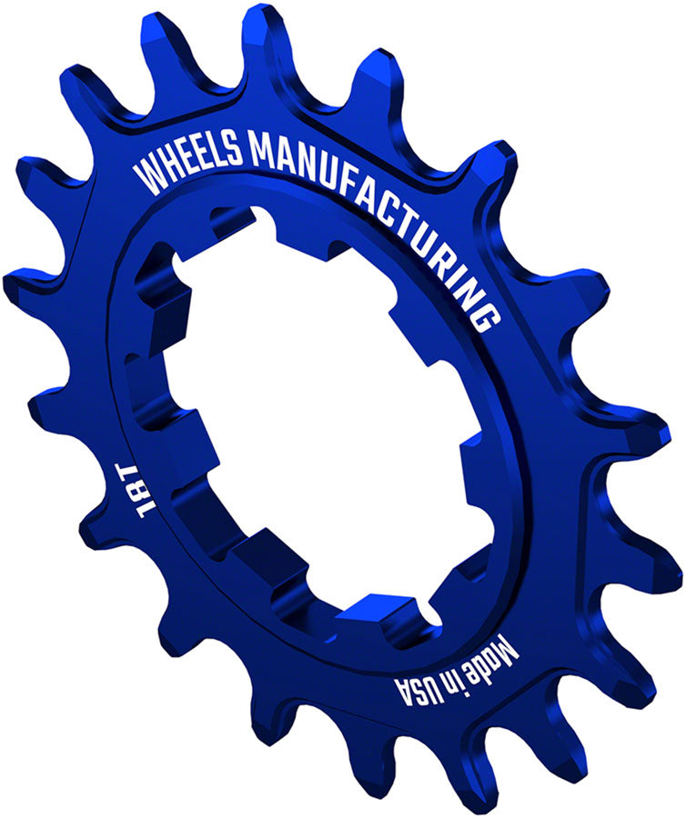 Wheels Manufacturing SOLO-SPEED Cog - 18t, Fits SOLO-SPLINE and SOLO-XD kits, Blue