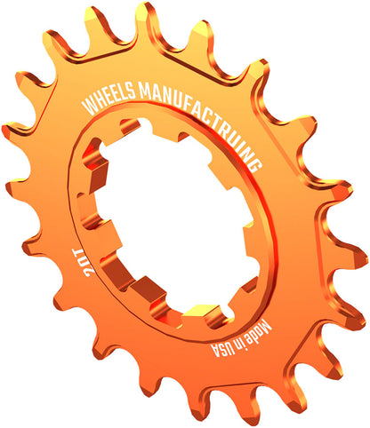 Wheels Manufacturing SOLO-SPEED Cog - 20t, Fits SOLO-SPLINE and SOLO-XD kits, Orange