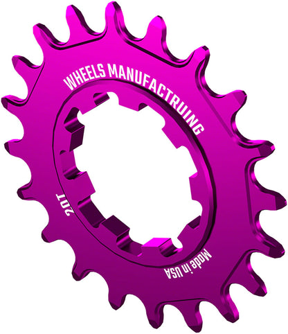 Wheels Manufacturing SOLO-SPEED Cog - 20t, Fits SOLO-SPLINE and SOLO-XD kits, Purple