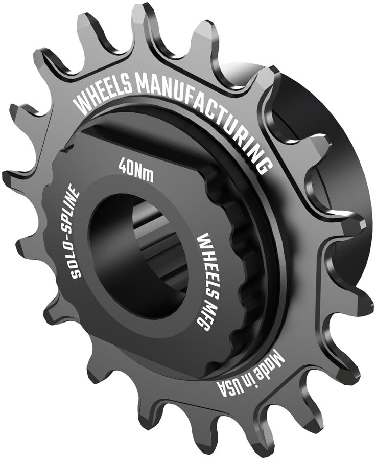 Wheels Manufacturing SOLO-SPLINE Micro Spline Single Speed Conversion Kit - 18t, For Shimano Micro Spline Hub Bodies, Black