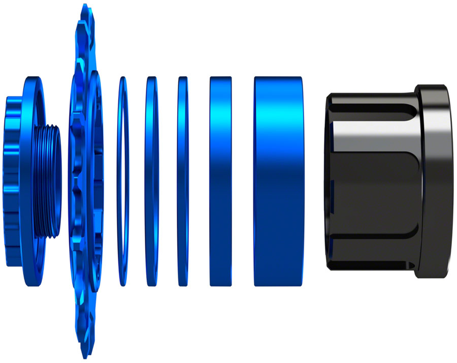 Wheels Manufacturing SOLO-SPLINE Micro Spline Single Speed Conversion Kit - 18t, For Shimano Micro Spline Hub Bodies, Blue