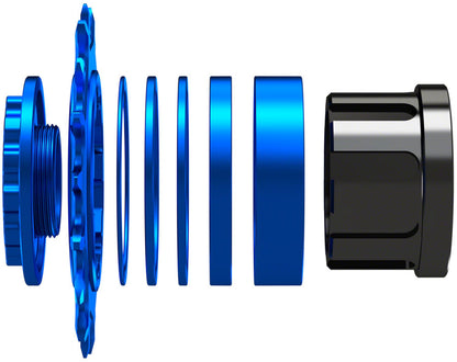 Wheels Manufacturing SOLO-SPLINE Micro Spline Single Speed Conversion Kit - 18t, For Shimano Micro Spline Hub Bodies, Blue