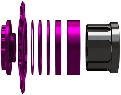 Wheels Manufacturing SOLO-SPLINE Micro Spline Single Speed Conversion Kit - 18t, For Shimano Micro Spline Hub Bodies, Purple