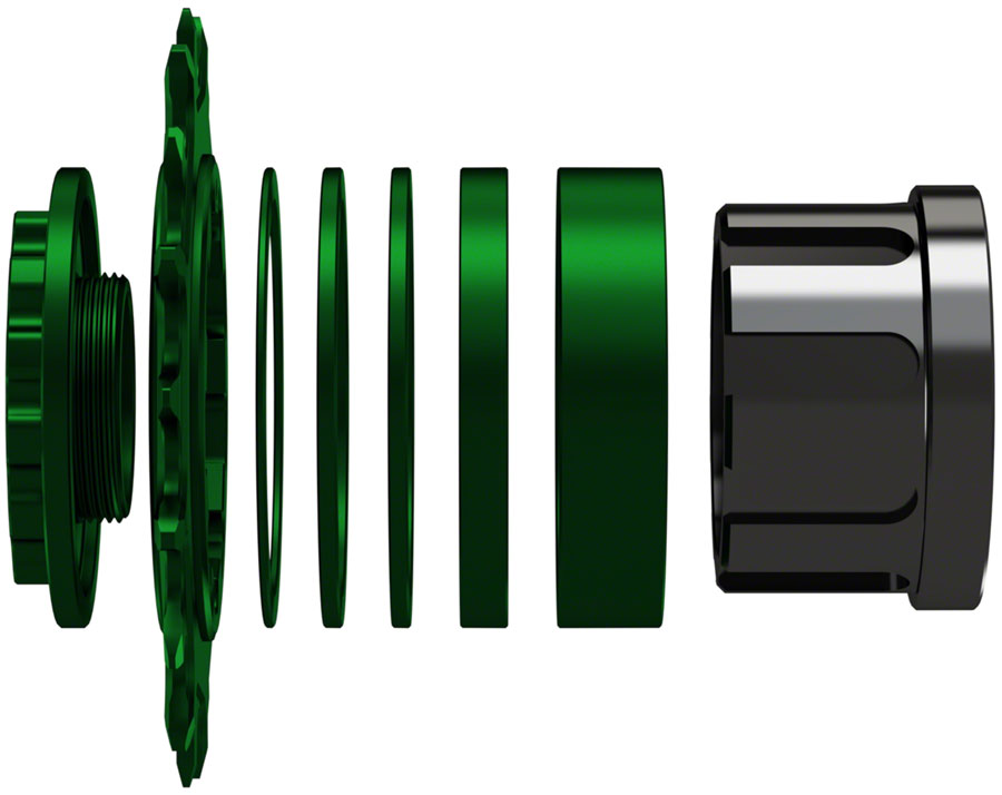 Wheels Manufacturing SOLO-SPLINE Micro Spline Single Speed Conversion Kit - 18t, For Shimano Micro Spline Hub Bodies, Green