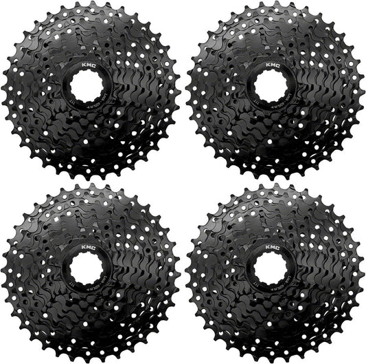 KMC REACT Cassette - 9-Speed, 11-36t, HG Driver Compatible, Black, 4 pk.