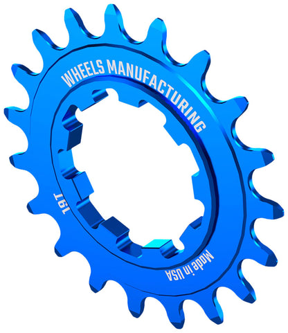 Wheels Manufacturing SOLO-SPEED Cog - 19t, Fits SOLO-SPLINE and SOLO-XD kits, Blue