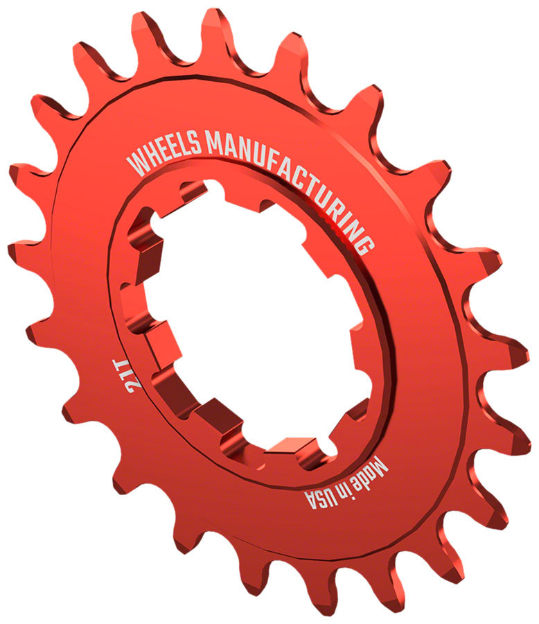 Wheels Manufacturing SOLO-SPEED Cog - 21t, Fits SOLO-SPLINE and SOLO-XD kits, Red