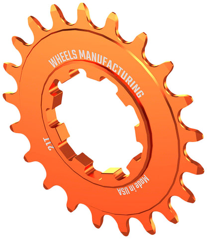 Wheels Manufacturing SOLO-SPEED Cog - 21t, Fits SOLO-SPLINE and SOLO-XD kits, Orange