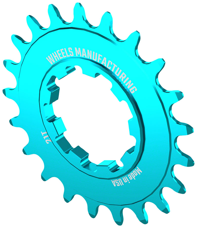 Wheels Manufacturing SOLO-SPEED Cog - 21t, Fits SOLO-SPLINE and SOLO-XD kits, Teal