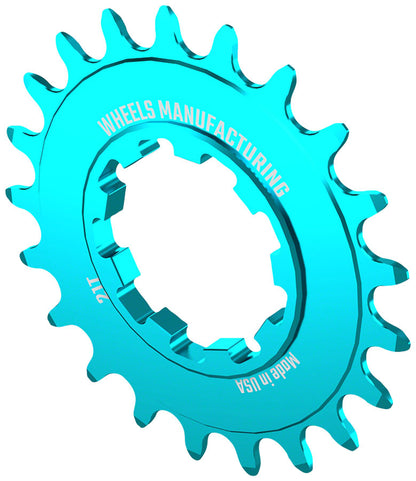 Wheels Manufacturing SOLO-SPEED Cog - 21t, Fits SOLO-SPLINE and SOLO-XD kits, Teal