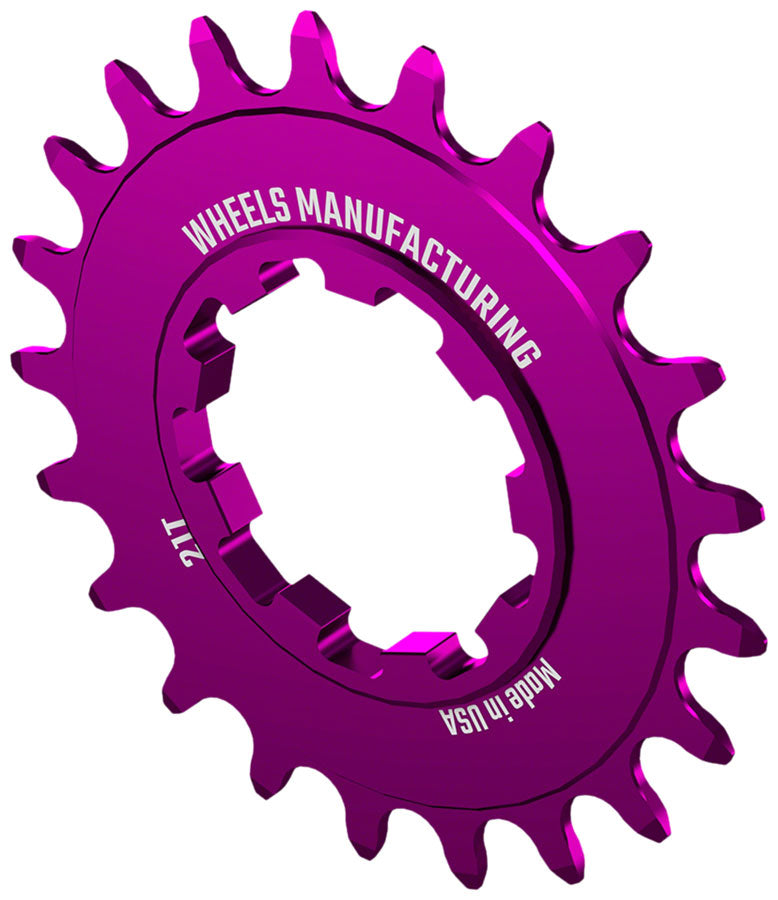 Wheels Manufacturing SOLO-SPEED Cog - 21t, Fits SOLO-SPLINE and SOLO-XD kits, Purple