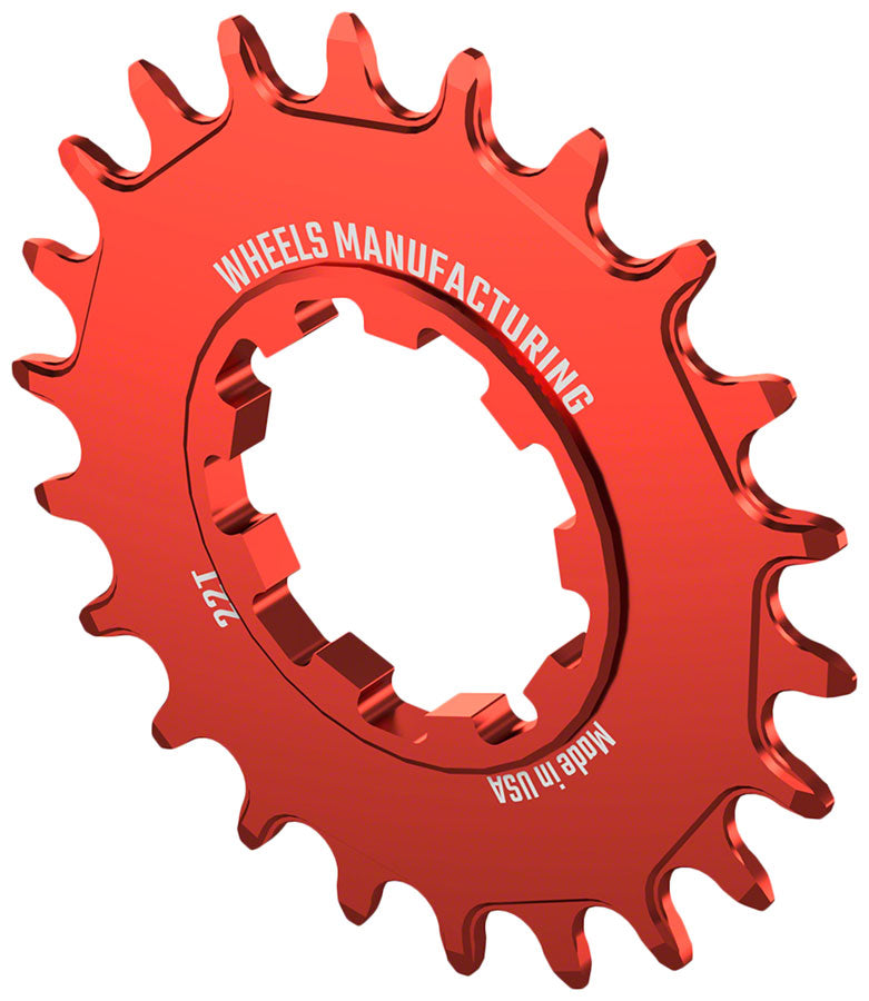 Wheels Manufacturing SOLO-SPEED Cog - 22t, Fits SOLO-SPLINE and SOLO-XD kits, Red