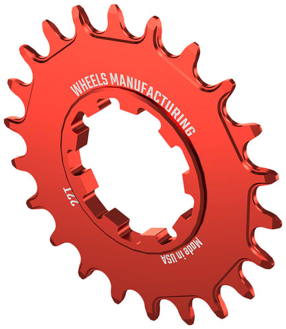 Wheels Manufacturing SOLO-SPEED Cog - 22t, Fits SOLO-SPLINE and SOLO-XD kits, Red